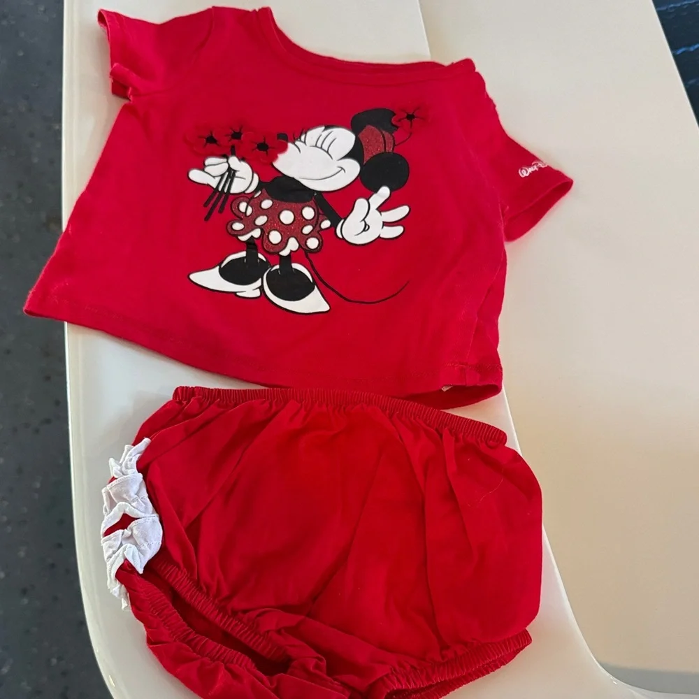 Disney Minnie Mouse Red Diaper Cover Set